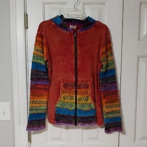 Greater Good Zip Front Jacket Rainbow L/XL